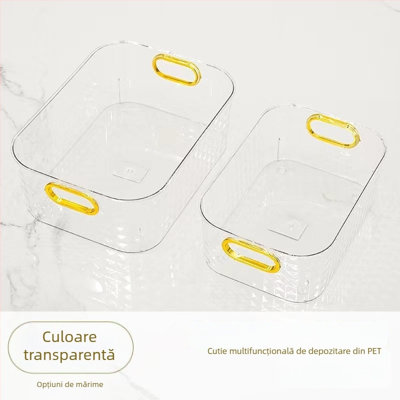 Cutie de depozitare pentru cosmetică cu model diamant, organizator de birou și bucătărie, coș pentru gustări și obiecte mici, recipient din plastic pentru uz casnic