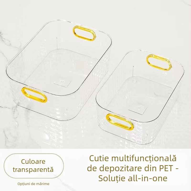 Cutie de depozitare pentru cosmetică cu model diamant, organizator de birou și bucătărie, coș pentru gustări și obiecte mici, recipient din plastic pentru uz casnic