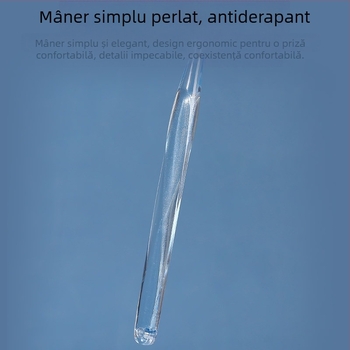 Periuță de dinți Aishukou cu formă S, peri moi și mâner din cristal, ambalaj individual, model A925