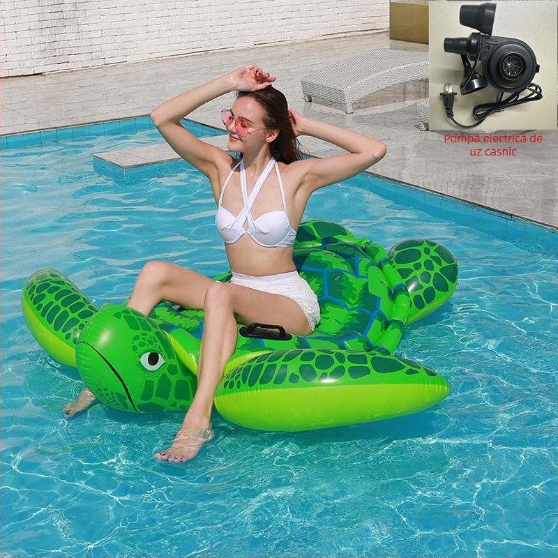 Nouă țestoasă de mare gonflabilă pentru apă – plută cu șezlong pliant
