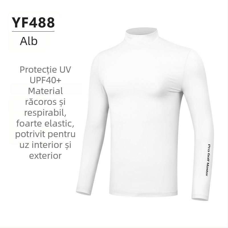 Îmbrăcăminte de golf pentru bărbați PGM — protecție solară, mâneci lungi Ice Silk, protecție UV, răcire, respirabil, elasticitate înaltă pentru sport