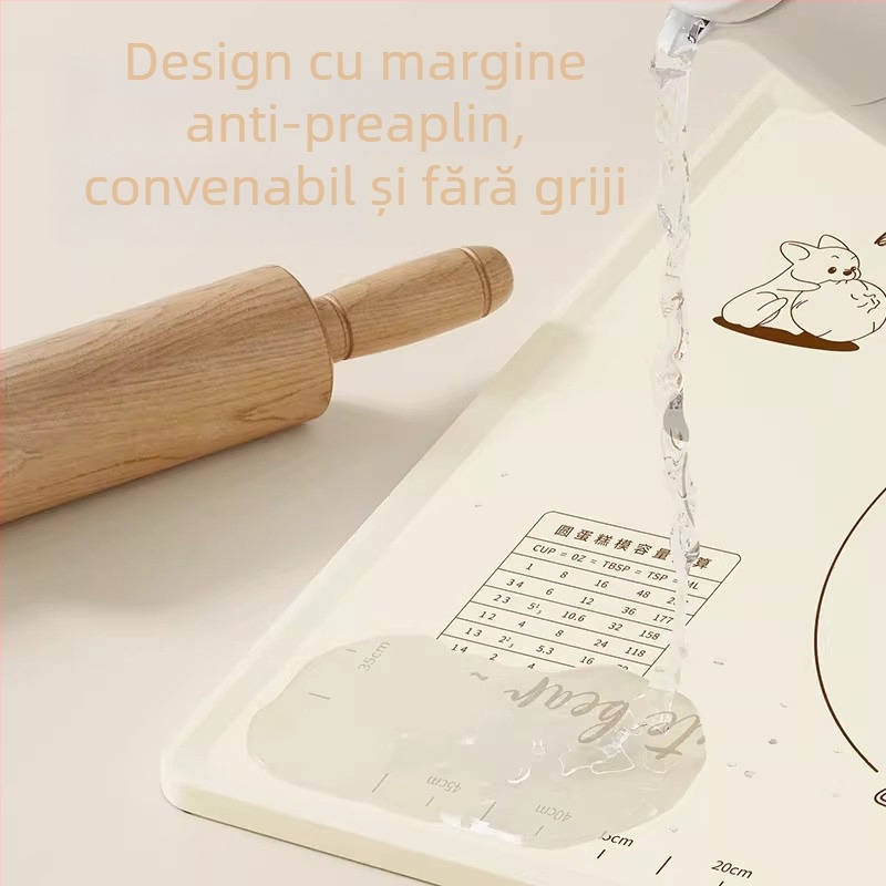 Covoraș din silicon de calitate alimentară, gros, antiderapant, pentru frământat și întins aluatul, unelte de patiserie pentru bucătărie