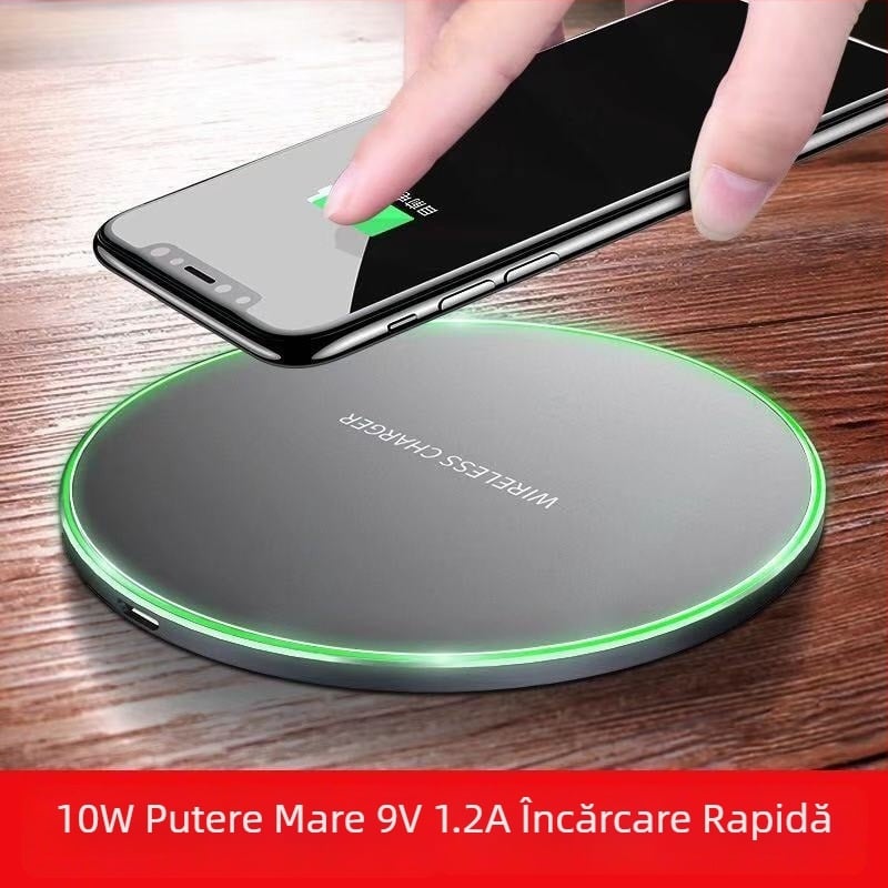 GY-68/X8 Suprafață mată 10W Încărcător wireless Transmițător, aliaj de aluminiu, încărcare rapidă