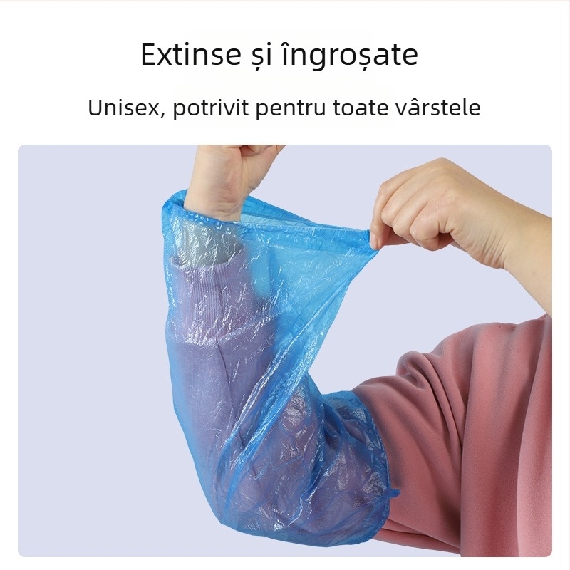 Manșete PE de unică folosință, prelungite și mai groase, impermeabile și rezistente la ulei, pentru bucătărie, curățenie casnică, grătar și gătit cu oale fierbinți