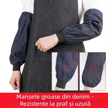 Manșete din denim pentru sudură, lungite, întărite, rezistente la uzură și murdărie, rezistente la ulei, pentru uz industrial