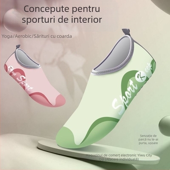 Pantofi sport de interior pentru femei, talpă moale și silențioasă, antiaderenți, pentru yoga și dans acasă