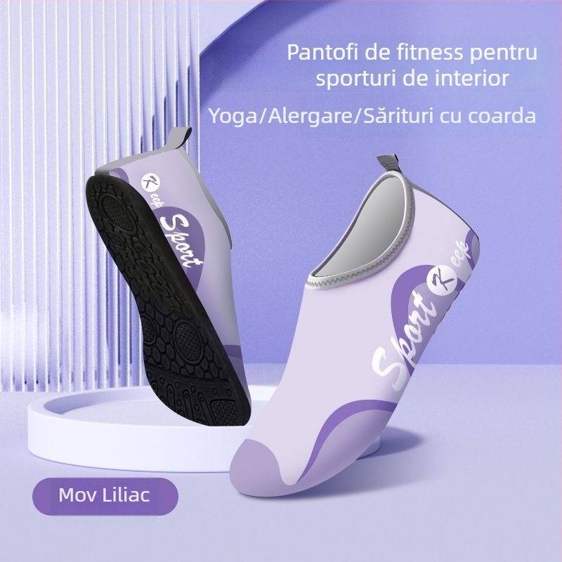 Pantofi sport de interior pentru femei, talpă moale și silențioasă, antiaderenți, pentru yoga și dans acasă