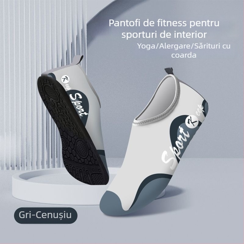 Pantofi sport de interior pentru femei, talpă moale și silențioasă, antiaderenți, pentru yoga și dans acasă