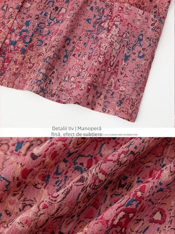 Set de vară pentru femei în vârstă: bluză cu mânecă scurtă, croială lejeră, imprimeu floral