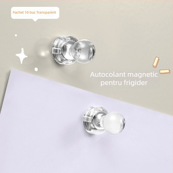 Magnet transparent pentru frigider – suport magnetic simplu pentru notițe și fotografii, decor