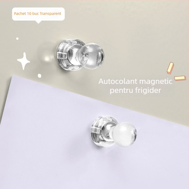 Magnet transparent pentru frigider – suport magnetic simplu pentru notițe și fotografii, decor