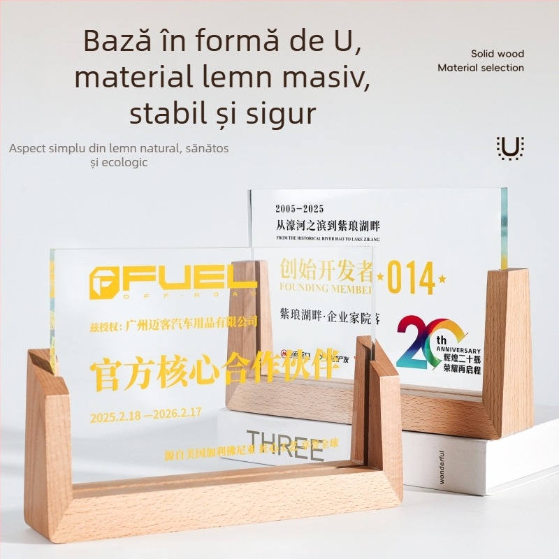 Medalii din lemn masiv, certificate și cadouri pentru evenimente corporative, premii pentru angajați de top la întâlnirile anuale ale companiei, suveniruri de absolvire, stea cu cinci colțuri