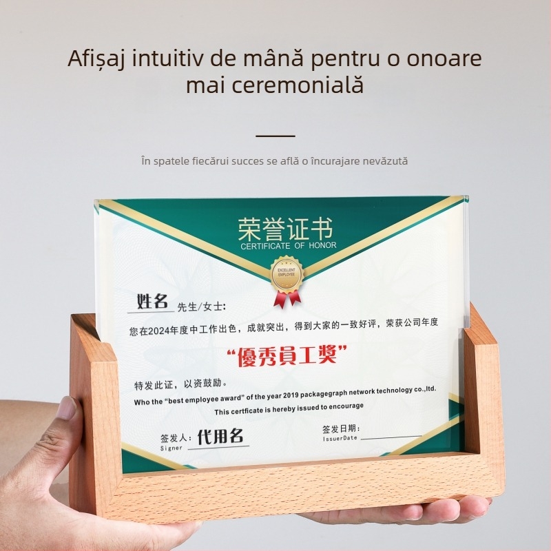 Medalii din lemn masiv, certificate și cadouri pentru evenimente corporative, premii pentru angajați de top la întâlnirile anuale ale companiei, suveniruri de absolvire, stea cu cinci colțuri