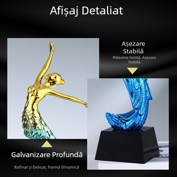 Trofeu din rășină pentru dansuri – Figurină zeiță colorată, pentru balet și dansuri latino, premiu pentru copii la concursuri