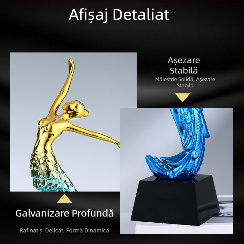 Trofeu din rășină pentru dansuri – Figurină zeiță colorată, pentru balet și dansuri latino, premiu pentru copii la concursuri