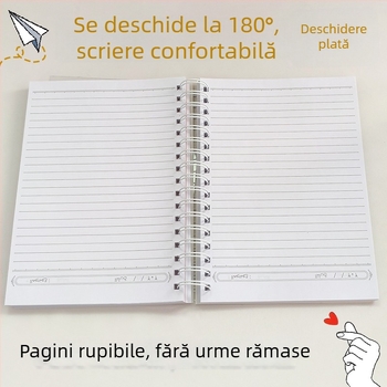 Caiet A5 ultra gros, 200 de pagini, în arabă, cu spirală
