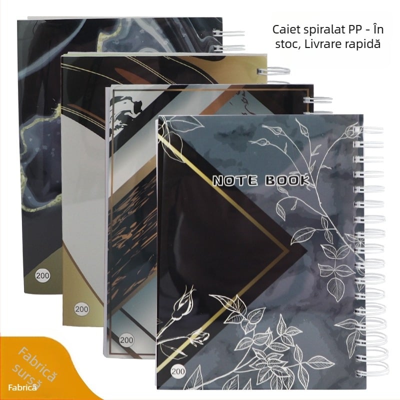 Caiet A5 ultra gros, 200 de pagini, în arabă, cu spirală