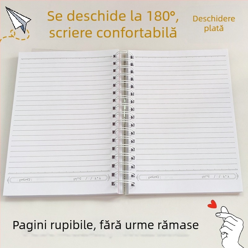 Caiet A5 ultra gros, 200 de pagini, în arabă, cu spirală