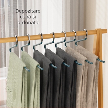 Cleme în formă de Z pentru pantaloni, suport în formă de gâscă, anti-alunecare, uscare din plastic, uz casnic