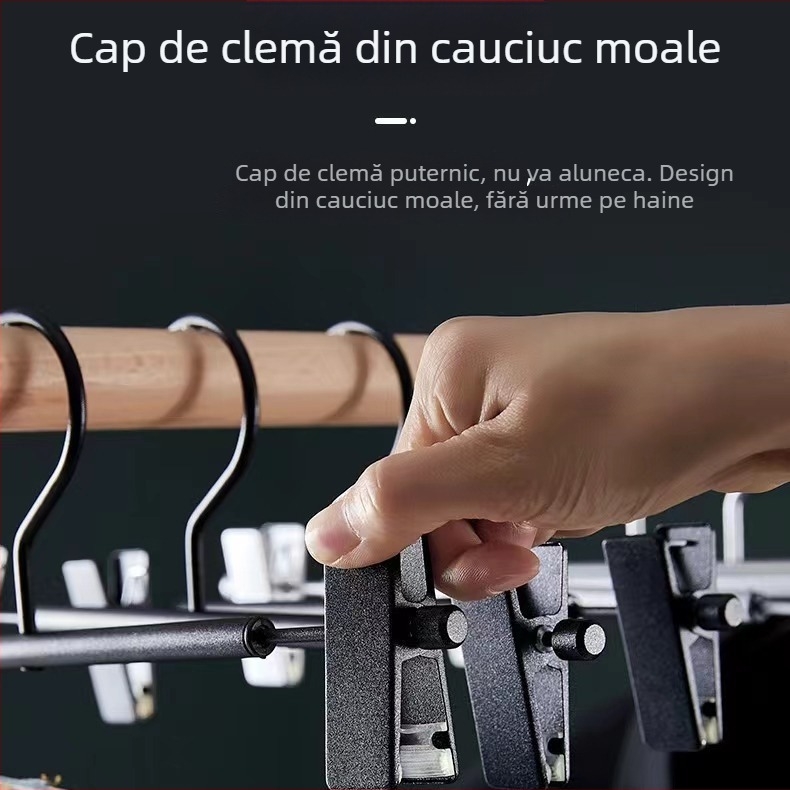 Clip metal pentru pantaloni, extensibil, multifuncțional, pentru haine ude și uscate, antialunecare, oțel inoxidabil