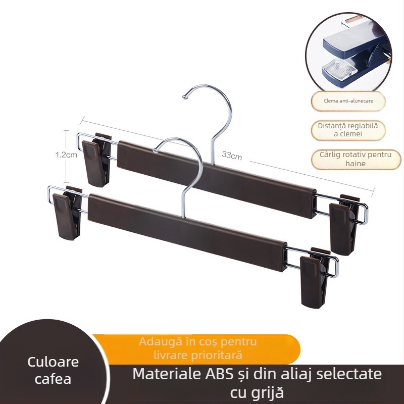 Camellia clip plastic pentru pantaloni – clip puternic, antiderapant, pentru agățarea pantalonilor