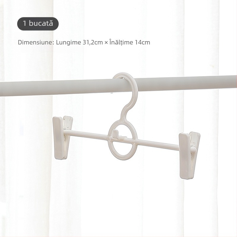 Cuier fără urme cu clipsuri pentru pantaloni, uscător multifuncțional antialunecare pentru balconul casei