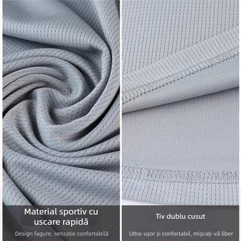 Tricou masculin cu mâneci scurte, vară, respirabil, uscare rapidă Ice Silk, pentru antrenament și alergare