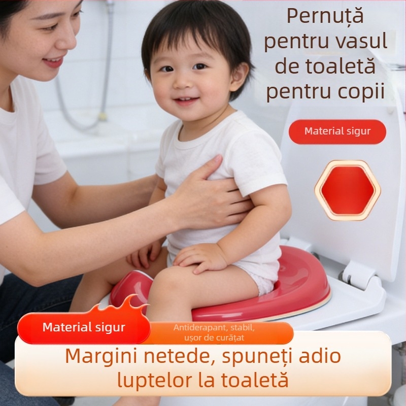 Șezut de toaletă pentru copii, cu demontare ușoară, tapițerie antialunecare, potrivit pentru toalete pentru băieți și fete