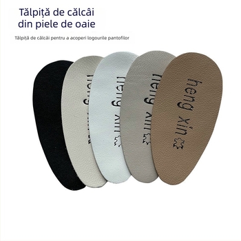 Talpă pentru încălțăminte din piele de miel, cu suport pentru călcâi, respirabilă, pernă de jumătate de mărime, etichetă din piele, mărime personalizabilă