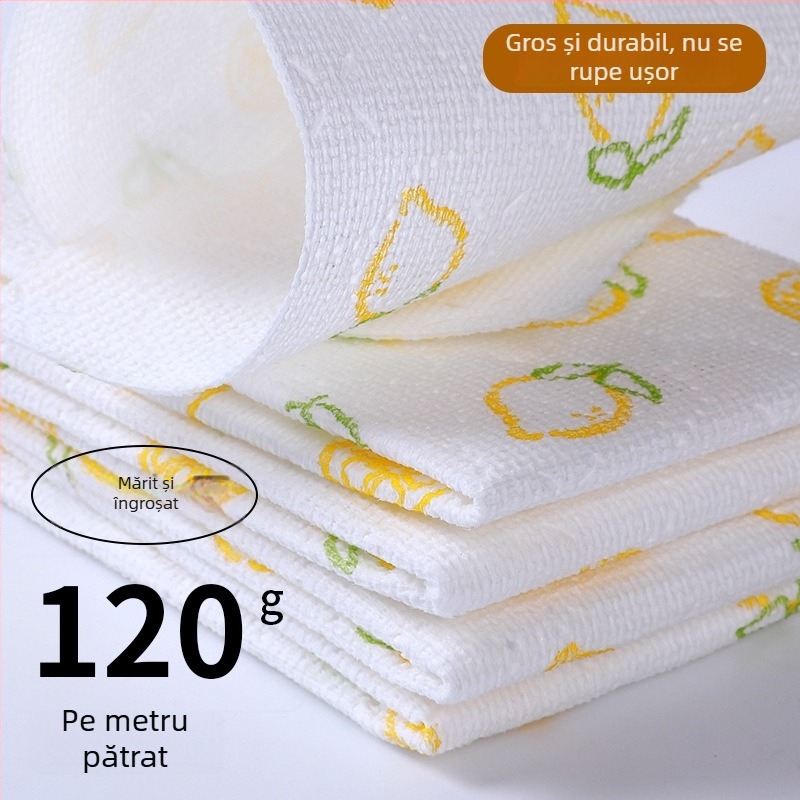 Șervețele de curățare de unică folosință, stil japonez, din fibre de celuloză și bumbac, absorbante, nețesute, cu două straturi, pentru bucătărie