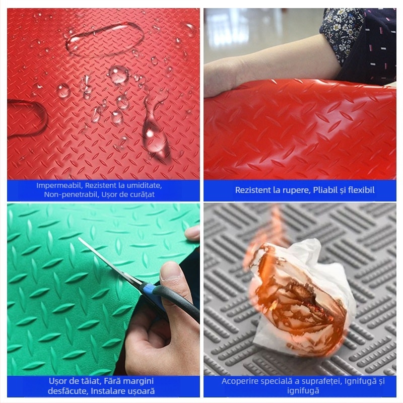 Covoraș PVC antiderapant pentru podea, impermeabil și rezistent la umezeală, ușor de curățat; potrivit pentru spații de depozitare, săli de biliard și săli de banchete