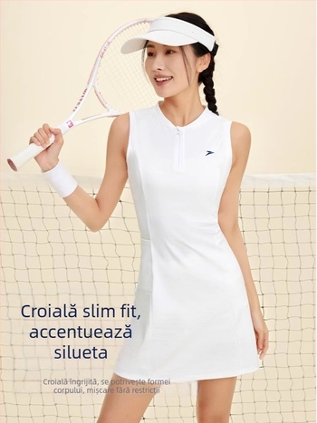 Rochie de tenis pentru femei, 2024, nouă, de înaltă calitate, respirabilă, stil american, fustă sport