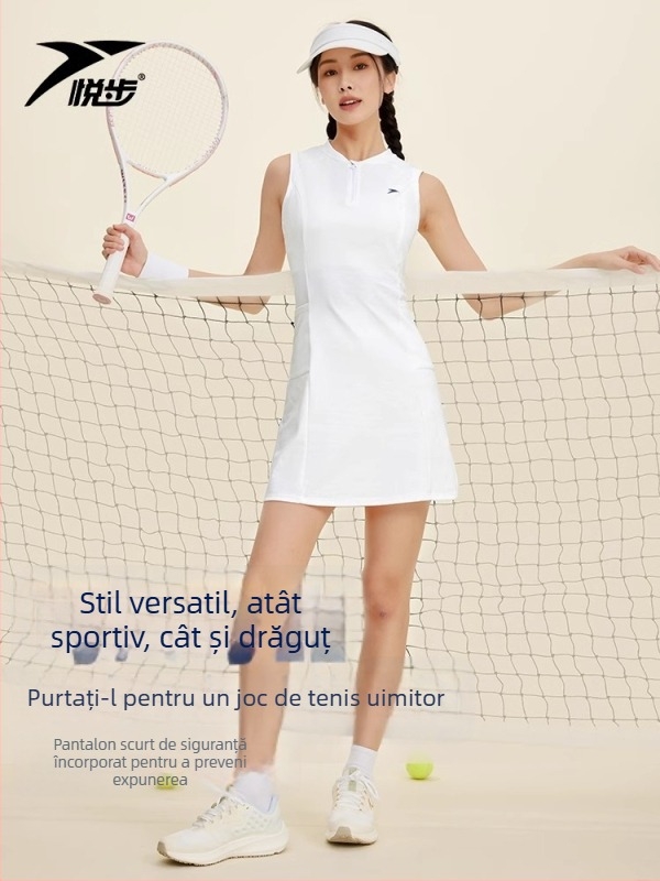 Rochie de tenis pentru femei, 2024, nouă, de înaltă calitate, respirabilă, stil american, fustă sport