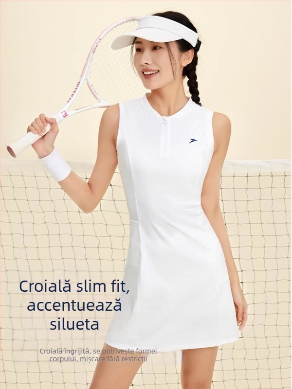 Rochie de tenis pentru femei, 2024, nouă, de înaltă calitate, respirabilă, stil american, fustă sport