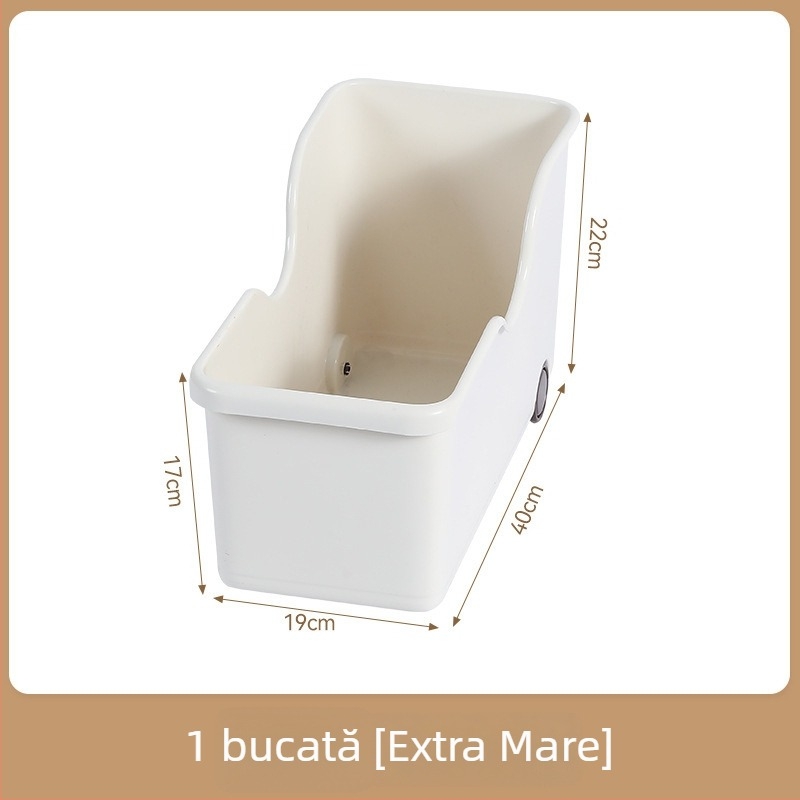 Organizator de bucătărie sub chiuvetă pentru oale, capace și condimente, cu role – raft multifuncțional de depozitare