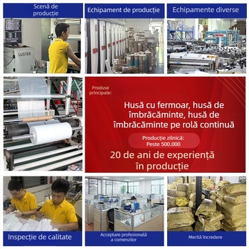 Husă PVC transparentă pentru haine, protecție împotriva prafului, depozitare premium, personalizabil