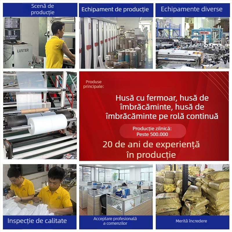 Husă PVC transparentă pentru haine, protecție împotriva prafului, depozitare premium, personalizabil