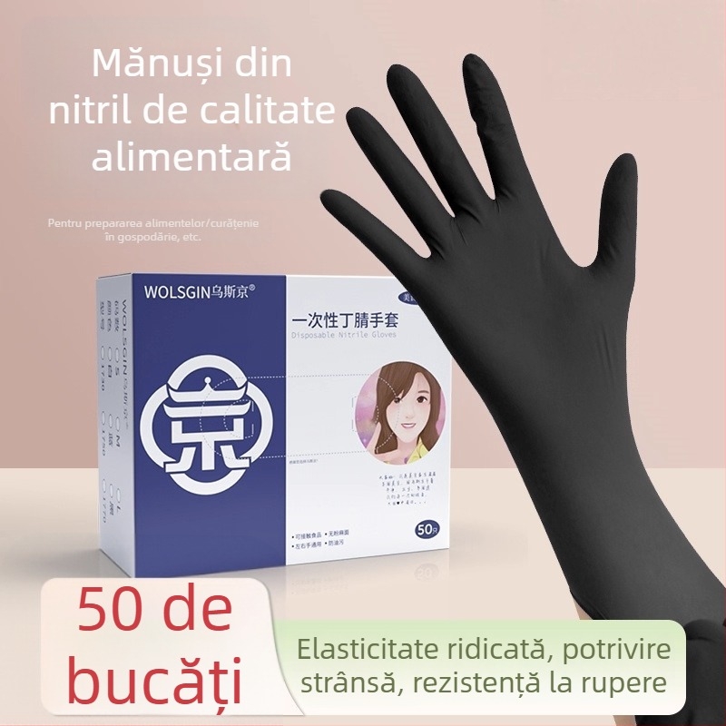 Mănuși de unică folosință din PVC Uschin, de calitate alimentară, transparente, îngroșate, durabile, pentru cofetărie, frumusețe și coafură; impermeabile și rezistente la ulei