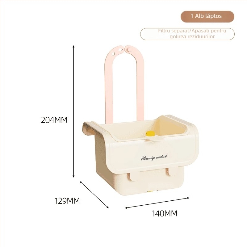 Coș de scurgere pentru chiuvetă cu raft de depozitare multifuncțional pentru baie