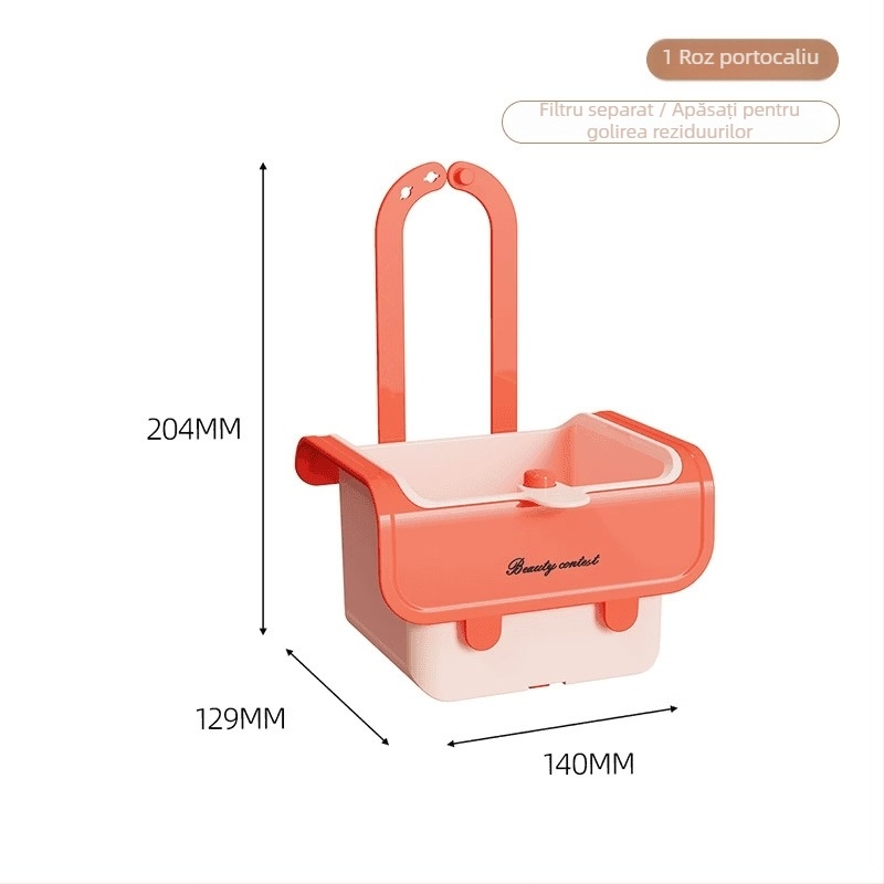 Coș de scurgere pentru chiuvetă cu raft de depozitare multifuncțional pentru baie