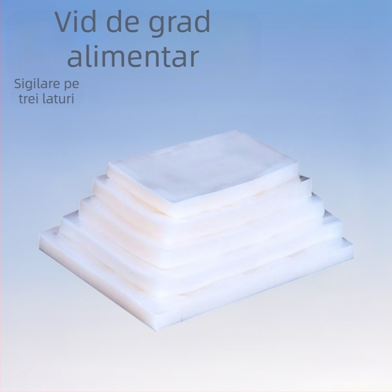 Pungă vid alimentară transparentă, 7×10 cm, sigilare pe trei laturi