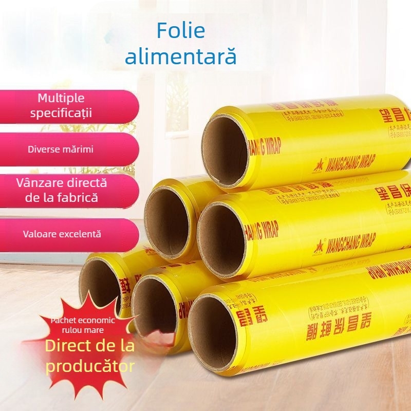 Folie PVC pentru gospodărie, rolă mare, multifuncțională, anti-praf, 6 role în cutie