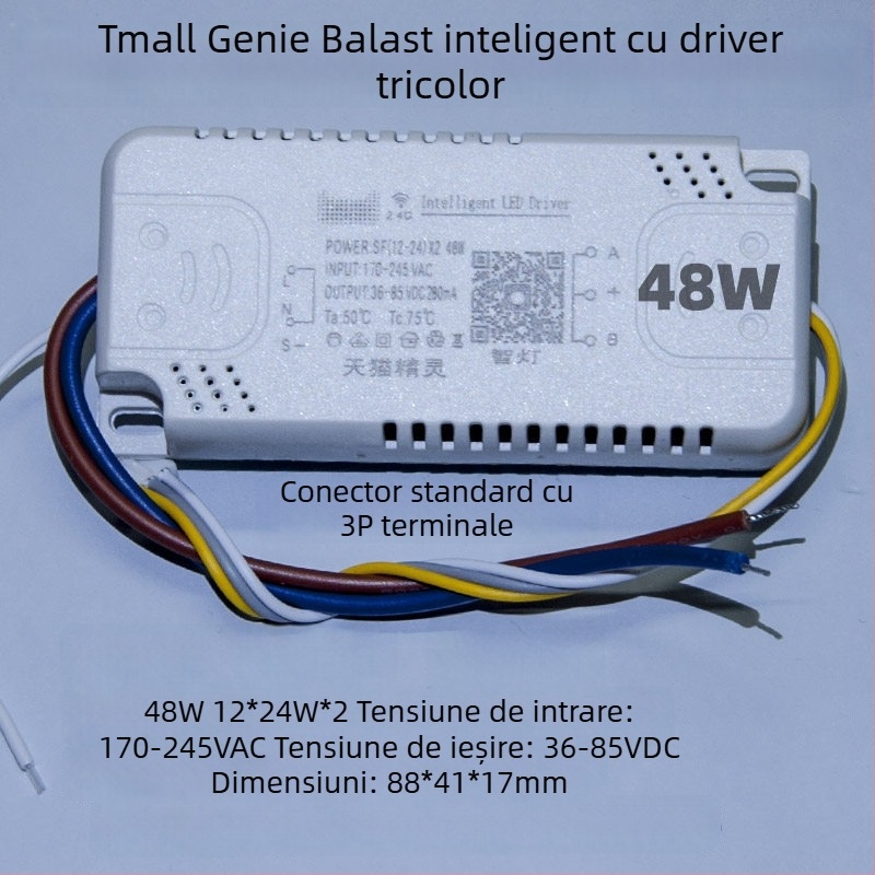 Driver LED cu curent constant și control inteligent pentru plafon, reglare fără trepte