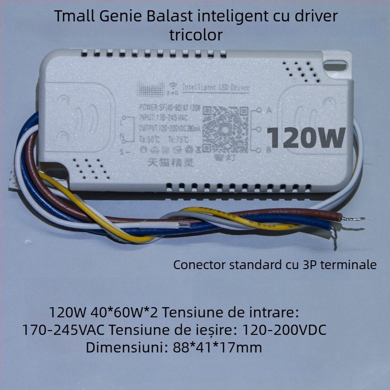 Driver LED cu curent constant și control inteligent pentru plafon, reglare fără trepte