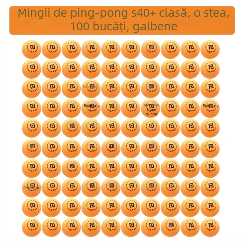 Lansator de mingi pentru tenis de masă S40+ pentru antrenament, set de 100 mingi, diametru 40 mm