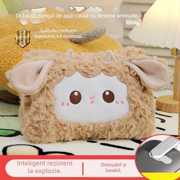 Sticlă electrică pentru apă caldă, încărcabilă, cu protecție la explozie, oprire automată, detașabilă și lavabilă, încălzește burta și patul