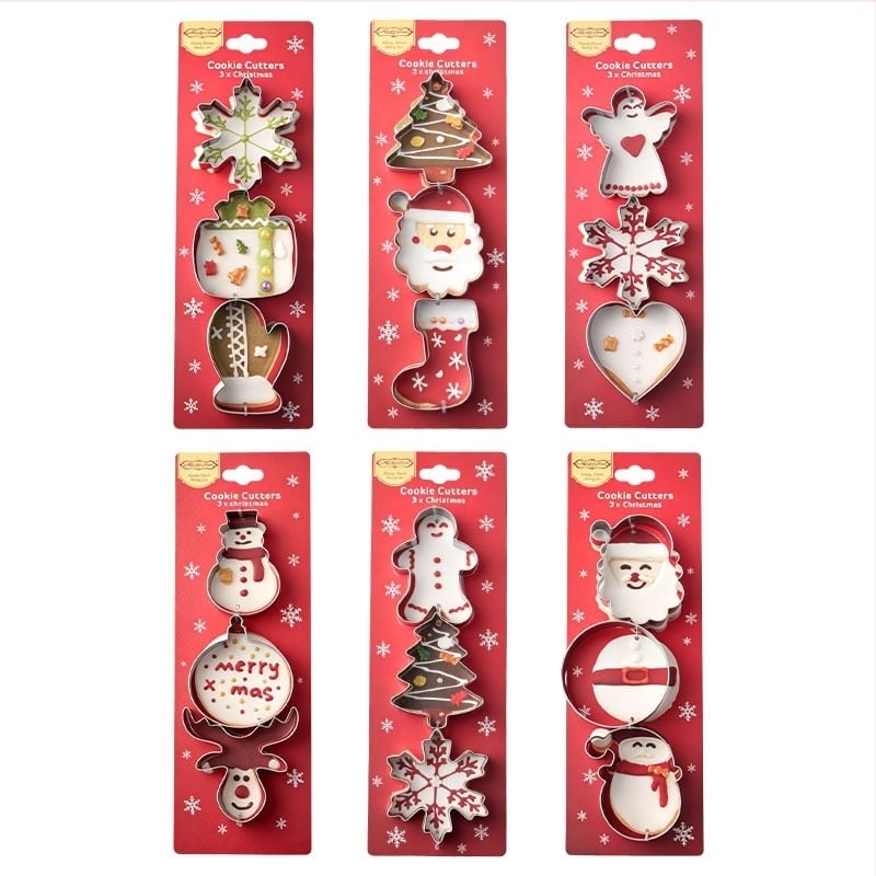 Set de decupare biscuiți de Crăciun cu forme de om de zăpadă și fulgi de zăpadă pentru coacere DIY