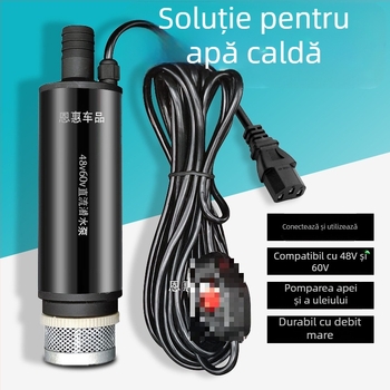 Pompă submersibilă mică, alimentată pe baterie, pentru udare casnică și grădină