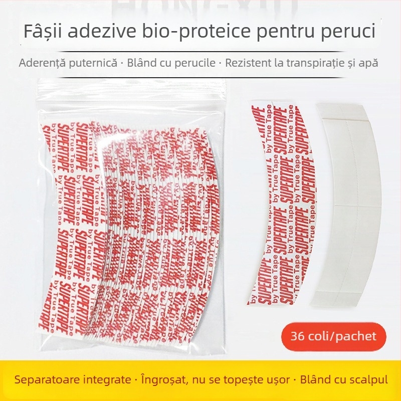 Bandă adezivă dublu față pentru perucă – impermeabilă și rezistentă la transpirație, pentru împletirea părului