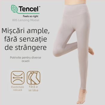 Colanți din Modal, talie înaltă, slim-fit, elastici, pentru toamnă și iarnă